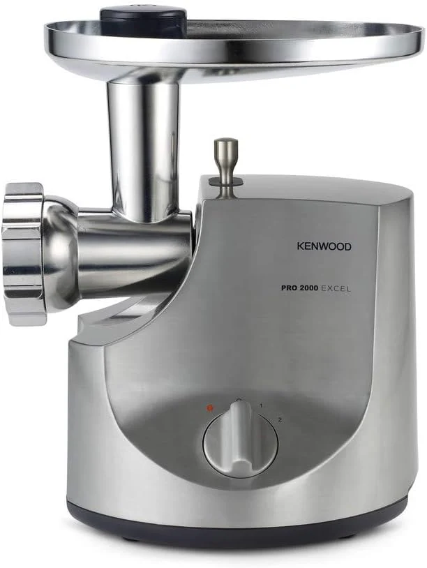 Kenwood Pro Food Mincer Electric Meat Mincer, 3 Discs Stainless Steel, 2 Speed, MG700, Power 2000W, Silver