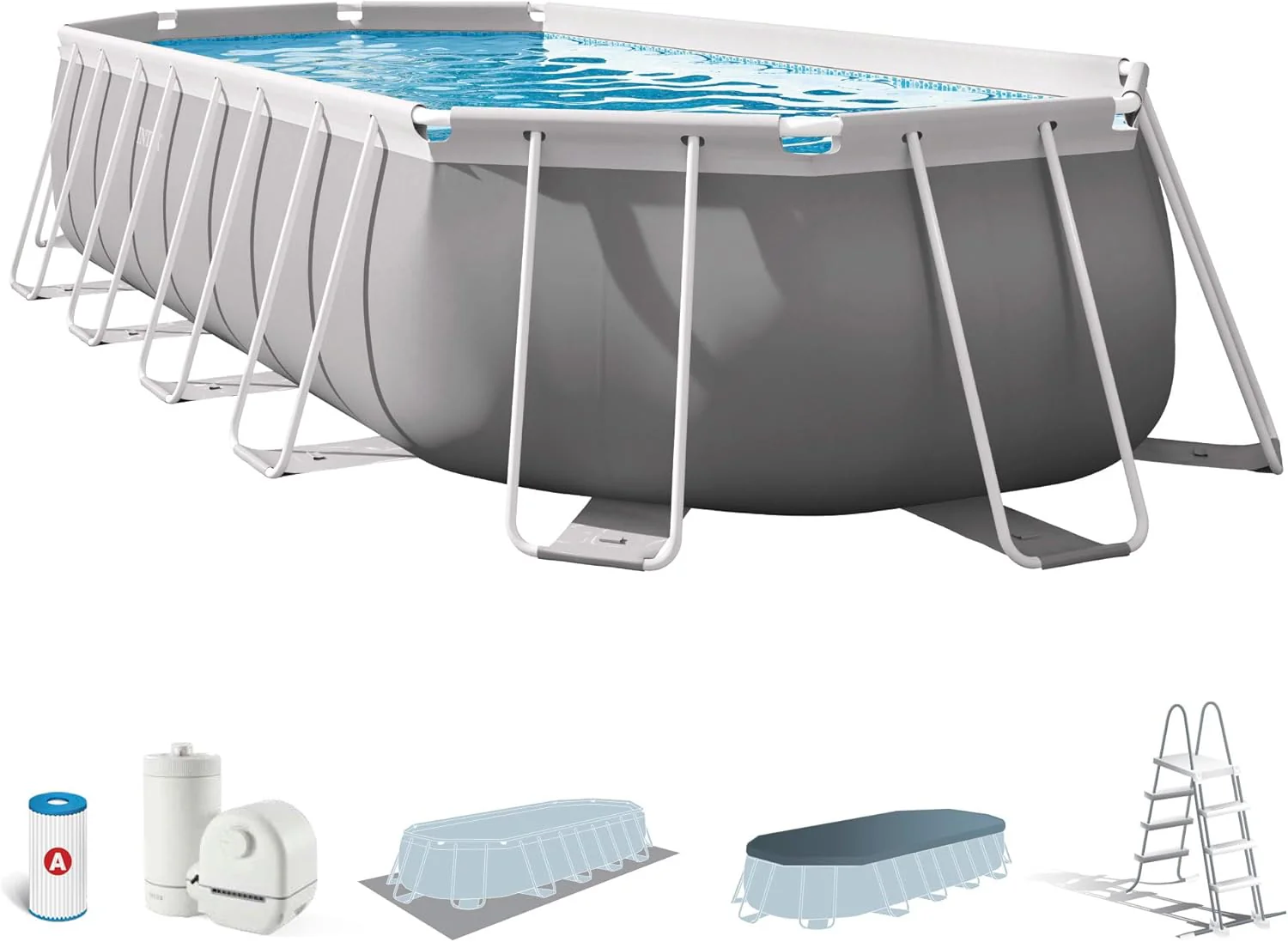 Intex 26796NP – Oval Detachable Pool Prism Frame Intex 503 x 274 x 122 cm with Filter