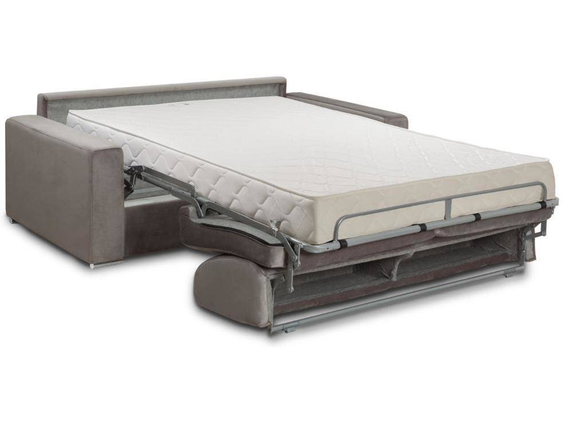 Sofá Cama Calito LINEA SOFA (Cinza Antracite - Tecido e Veludo - 214x94x85 cm/Dimensões da cama: 160-179 cm)