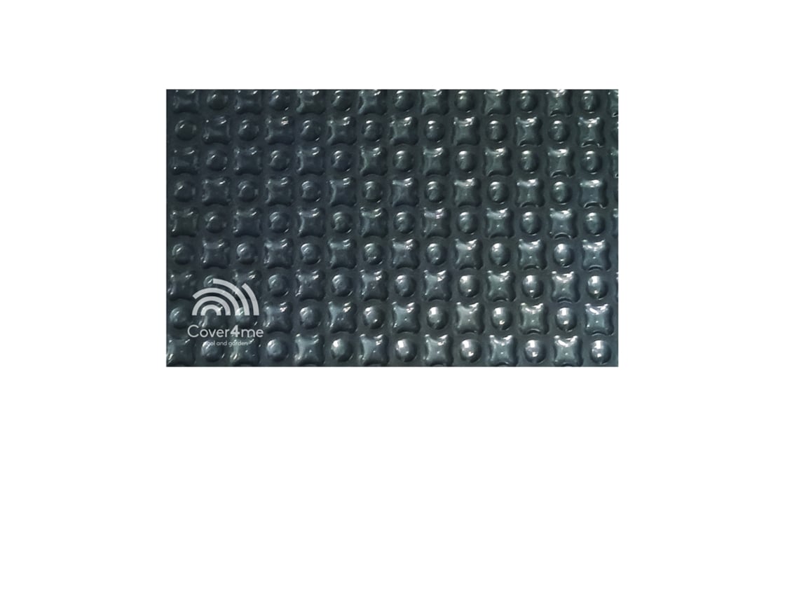 Cobertura Térmica COVER4ME Cinza/Cinza Escuro Bolha Diamante OXO 500 Microns Larg 5,00m x Comp 12,00m Reforço 2 Topos