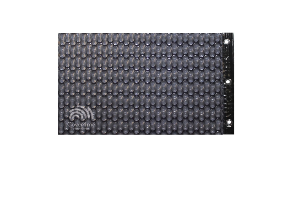 Cobertura Térmica COVER4ME Bolha Dupla GeoBubble Cinza/Preto 500 Microns Larg 6,00m x Comp 9,50m Reforço 2 Topos