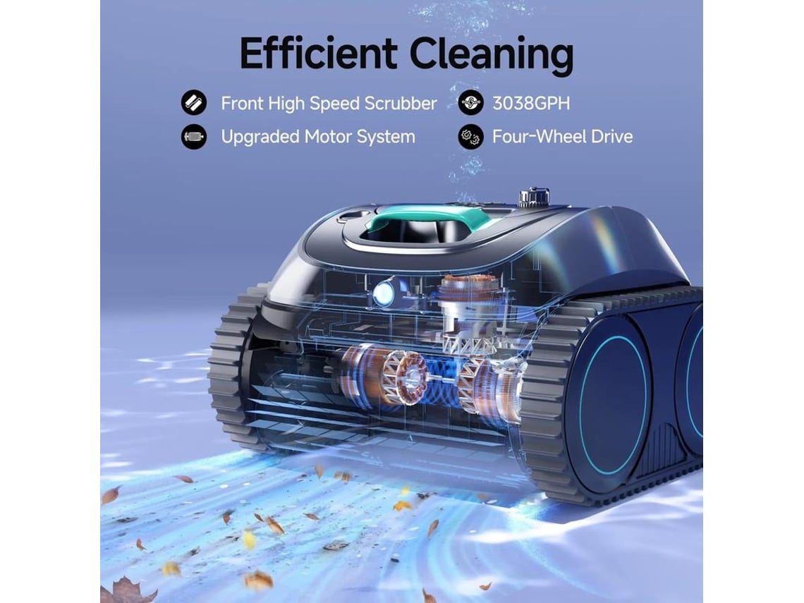 Robô Aspirador de Piscina sem Fios WYBOT C1 Limpeza Abrangente Tamanho Ideal da Piscina Até 1615 ft² Ciclo de Trabalho Até 150 Minutos